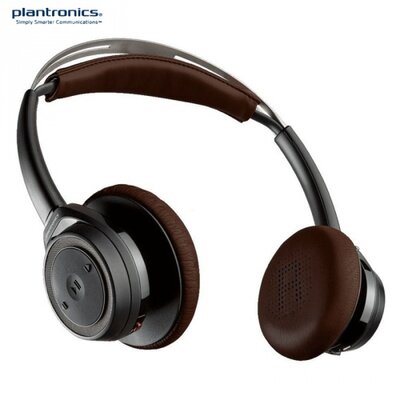Plantronics BB SENSE_B BLUETOOTH fejhallgató PLANTRONICS BackBeat SENSE (mikrofon, audió kezelő gombok, 3.5 jack kábel, USB töltő) FEKETE/BARNA