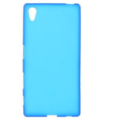 Hátlapvédő telefontok gumi / szilikon (matt, fényes keret), Kék [Sony Xperia Z5]