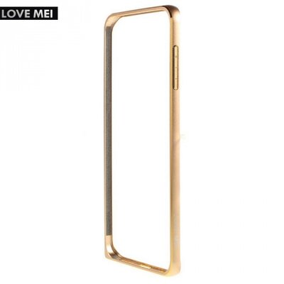 Love mei LOVE MEI hátlapvédő telefontok alumínium keret (BUMPER) Arany [Samsung Galaxy S6 EDGE + (SM-G928)]