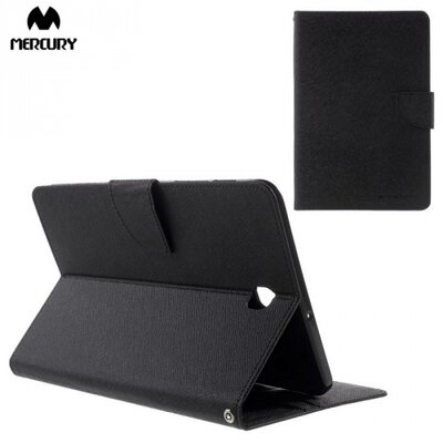 Mercury Fancy Diary tok álló, bőr (FLIP, mágneses, oldalra nyíló, bankkártya tartó, asztali tartó funkció) FEKETE [Samsung Galaxy Tab S2 8.0 (SM-T710) WIFI, G