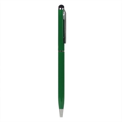 Érintőképernyő ceruza 2in1 (toll, kapacitív érintőceruza, 13 cm) ZÖLD