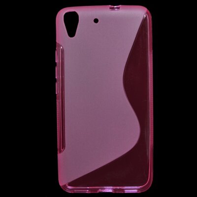 Hátlapvédő telefontok gumi / szilikon (S-line) Rózsaszín [Huawei Y6]