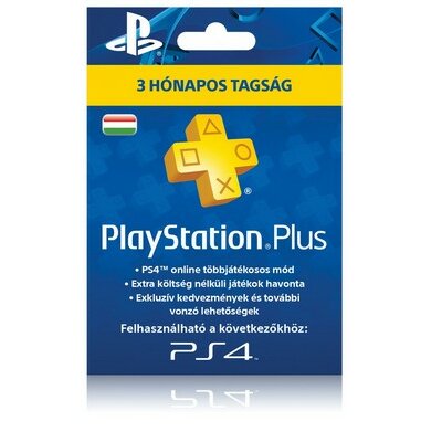 90napos PlayStation Plus tagság előfizetse. Kártyás kivitel (PlayStation Network)