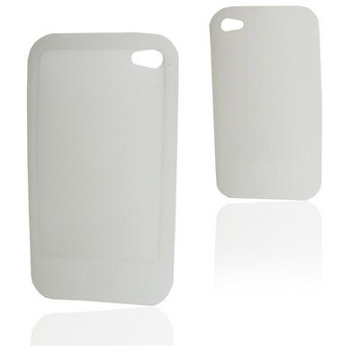 Hátlapvédő telefontok gumi / szilikon Fehér [Apple iPhone 4]