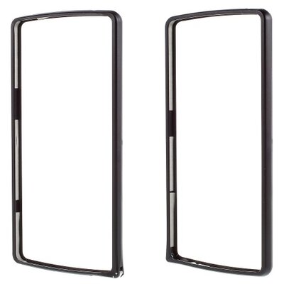 Hátlapvédő telefontok alumínium keret (BUMPER) fekete [LG V10 (H960A)]