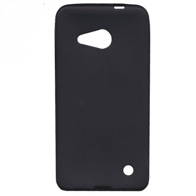 Hátlapvédő telefontok gumi / szilikon (matt, fényes keret) Fekete [Microsoft Lumia 550]