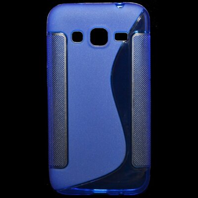 Hátlapvédő telefontok gumi / szilikon (S-line), Kék [Samsung Galaxy Core Prime (SM-G360), Galaxy Core Prime LTE (SM-G361)]