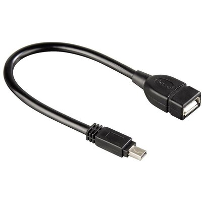 USB 2.0 Hosszabbítókábel [1x USB 2.0 dugó Mini-B - 1x USB 2.0 alj A] 0.50 m fekete Hama