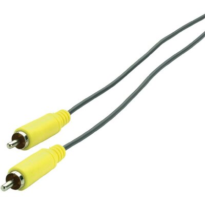 AV kábel RCA dugó/dugó, 3 m, sárga/szürke, SpeaKa 50305