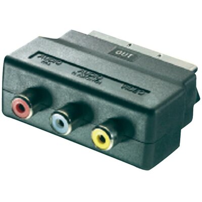 SCART dugó/3 x RCA aljzat (out) átalakító adapter, SpeaKa Professional 50161