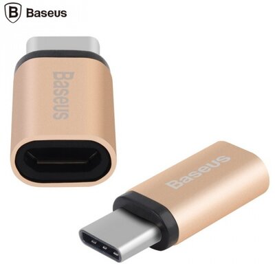 Baseus CATYPEC-DLOV BASEUS adapter (MicroUSB- USB Type-C, töltéshez, adatátvitelhez) ARANY