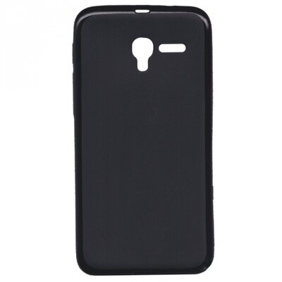 Hátlapvédő telefontok gumi / szilikon (matt, fényes keret) Fekete [Vodafone Smart Grand (VF696), Alcatel Pixi 3 5 (OT-5015)]