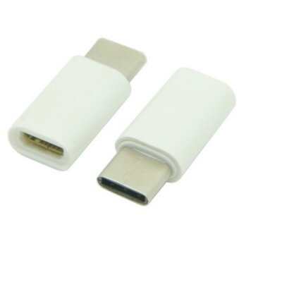 Adapter (microUSB - USB Type-C 3.1, töltéshez, adatátvitelhez) FEHÉR