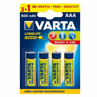 Újratölthető batteries Varta R3 800 mAh (promo 3+1)