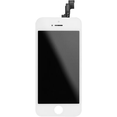 LCD kijelző érintőpanellel - Apple iPhone 5S, fehér (magas minőségű utángyártott)