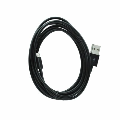 USB - micro USB kábel Univerzális - 3 méter hosszú - fekete
