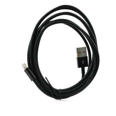 USB kábel - Apple iPhone 5 / 5s / 6 / 6 Plus / iPad Mini - kompatibilis: iOS 8.4 - 2 méter hosszú - fekete