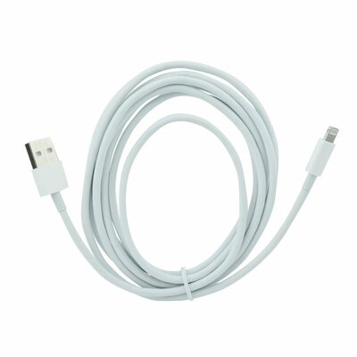 USB kábel - Apple iPhone 5 / 5s / 6 / 6 Plus / iPad Mini - kompatibilis: iOS 8.4 - 2 méter hosszú - fehér