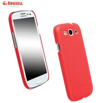 Krusell 89690 KRUSELL BioCover Bioműanyag hátlapvédő telefontok (100% környezetbarát) Piros [Samsung Galaxy S3 (GT-I9300), Samsung Galaxy S3 LTE (GT-I9305), Samsung Galaxy S3 Neo (GT-I9301i)]