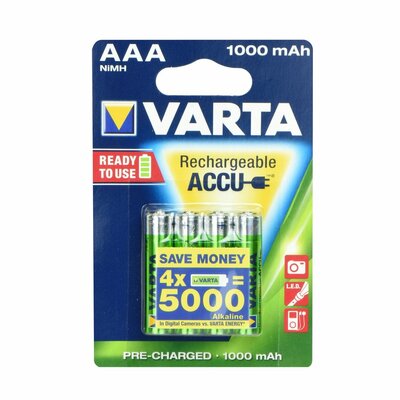 VARTA Akkumulátor R3, 1000 mAh (AAA) 4db-os szett