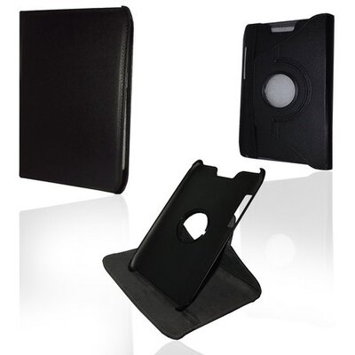 Telefontok álló, bőr (flip, asztali tartó funkció, 360°-ban forgatható) Fekete [Motorola Xoom 2 Media Edition (MZ608)]