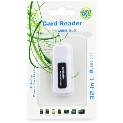 Memóriakártya olvasó USB Titanium fekete SDHC / SD / MMC / RS-MMC / Mini-SD(adapter) / Micro SD(adapter) / TF(adapter) / MS / MS DUO / MS PRO DUO 2.0