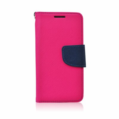 Flipes telefontok, kellemes bőr hatású, szilikon belső, bankkártya zseb, kitámasztható - Samsung Galaxy J5 2016, Rózsaszín-Tengerkék