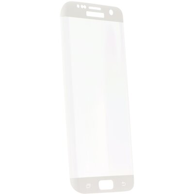 Bluestar kijelzővédő üvegfólia, vékony 0,3mm, 9H keménységi index, 3D full face - Samsung (SM-G935) Galaxy S7 Edge, fehér