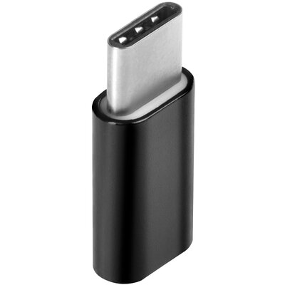 Adapter Micro USB / MicroUSB TYPE C, fekete