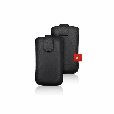 Forcell Slim Kora-2 univerzális álló telefontok, bőr hatású (kihúzhatós), 149 x 85 mm, Fekete