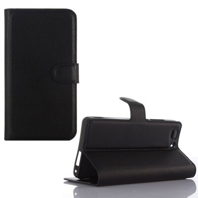 Telefontok álló, bőr (FLIP, oldalra nyíló, asztali tartó funkció) fekete [Doogee X5 - X5 Pro]
