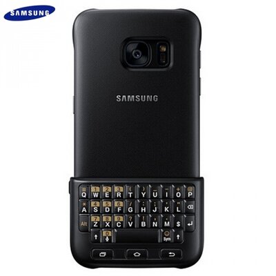 Samsung EJ-CG930UBEGGB Műanyag hátlapvédő telefontok (QWERTY billentyűzet) Fekete [Samsung Galaxy S7 (SM-G930)]