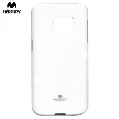 Mercury Goospery hátlapvédő telefontok gumi / szilikon (csillámporos) Fehér [Samsung Galaxy S7 (SM-G930)]