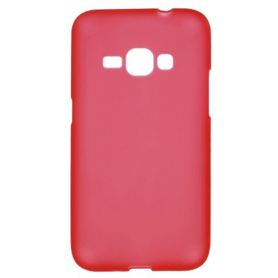 Hátlapvédő telefontok gumi / szilikon (matt, fényes keret) Piros [Samsung Galaxy J1 (2016) (SM-J120)]