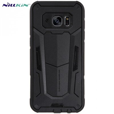 Nillkin DefenderII. hátlapvédő telefontok gumi / szilikon (műanyag belső, közepesen ütésálló) fekete [Samsung Galaxy S7 EDGE (SM-G935)]