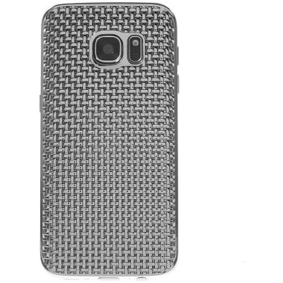 Hátlapvédő telefontok gumi / szilikon (fonott minta) Ezüst [Samsung Galaxy S7 (SM-G930)]