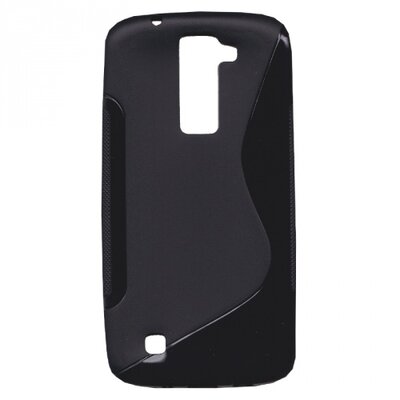 Hátlapvédő telefontok gumi / szilikon (S-line) Fekete [LG K8 (K350n)]