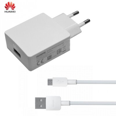 Huawei HW-050200E3W Hálózati töltő USB aljzat (5V / 2000mA, C02450768A microUSB kábel) FEHÉR [Huawei Ascend Mate (MT1-U06), Honor 6 Plus, Honor 6x (2016), Hon