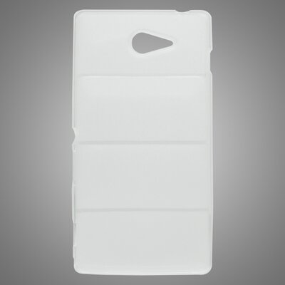 Szilikon gumi hátlapvédő telefontok Pillow Sony Xperia M2 [Sony Xperia M2], Átlátszó-Fehér