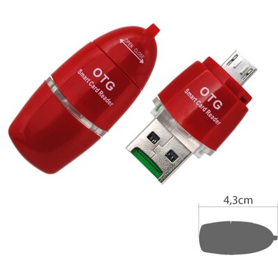 OTG kártyaolvasó USB/Micro USB csatlakozóval [univerzális kiegészítő]