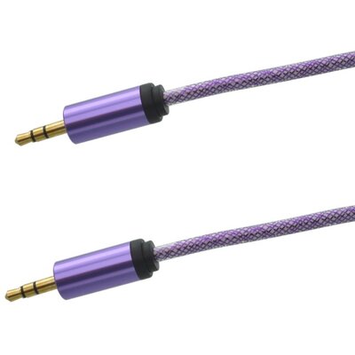 AUX kábel 2x3.5mm, lila [univerzális kiegészítő]