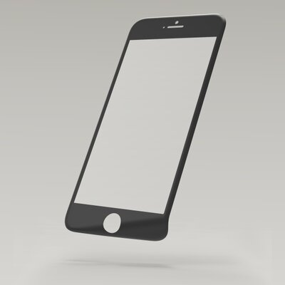 Kijelzővédő üvegfólia 3D Fiber Glass Sturdo iPhone 6S, fekete [Apple iPhone 6S]