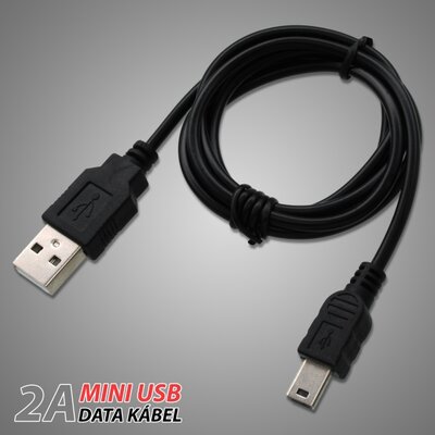 Töltőkábel Mini USB/USB, 2A