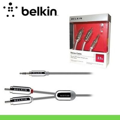 Belkin P58647CW Audió kábel (3.5 jack dugó és RCA dugó) [Apple iPhone 2G, iPhone 3G, iPhone 3GS]