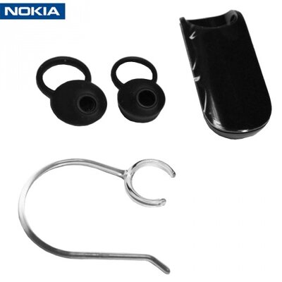 BLUETOOTH headset 2 db fülgumi (különböző méret), 1 db fülkampó, tartó - NOKIA BH-907
