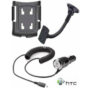 Htc CU S180 Kezdőcsomag (tapadókorongos tartó + szivartöltő + tartókonzol) [HTC Touch Pro, T-Mobile MDA Vario4]
