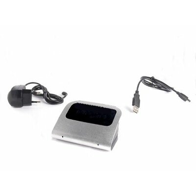 Asztali töltő (csak készülék, audió kimenettel) EZÜST [Nokia E65]