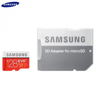 Samsung MB-MC128DA/EU memóriakártya TransFlash 128 GB (microSDHC EVO plus - Class 10, UHS-1) + SD adapter