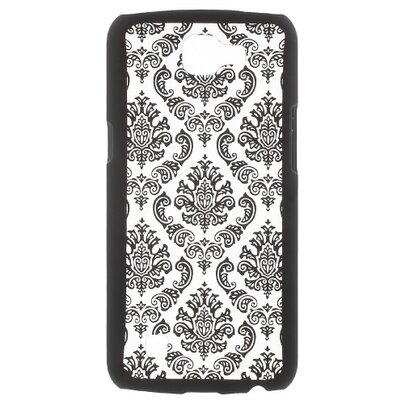 Műanyag hátlapvédő telefontok (damaszkuszi virágminta) Fekete [LG K4 (K120e)]