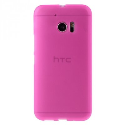 Hátlapvédő telefontok gumi / szilikon (matt, fényes keret) Rózsaszín [HTC 10]